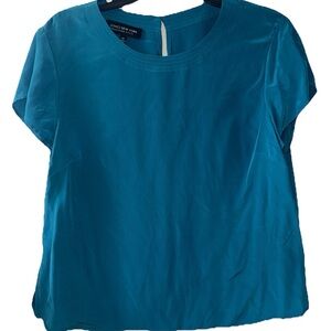 Jones New York Women's Teal Short Sleeve Top